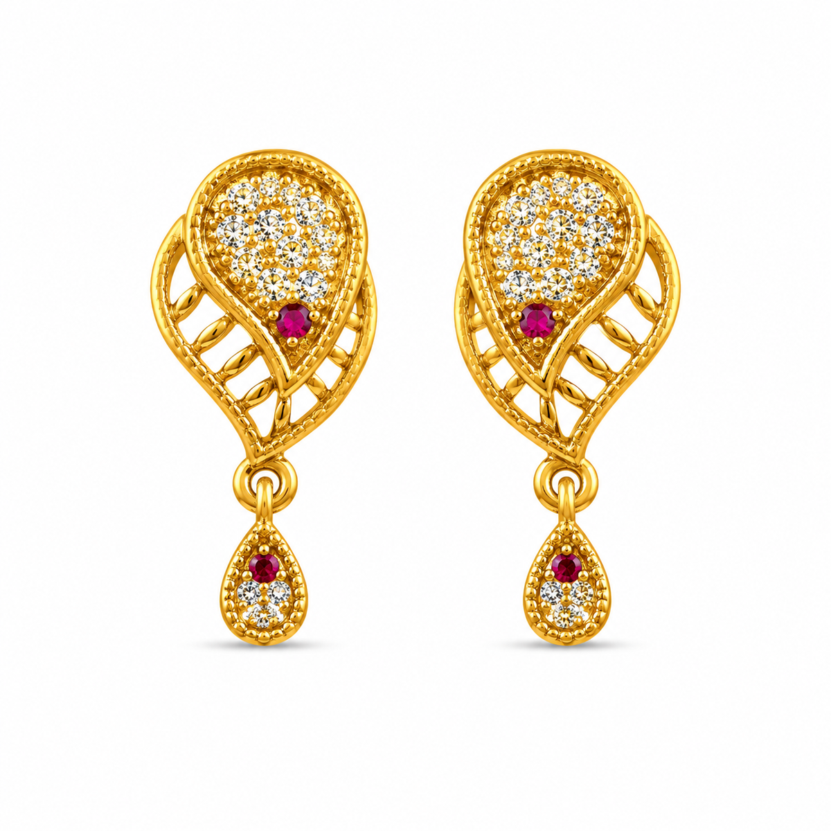 Elegant Swirl Frame Filigree Earrings
