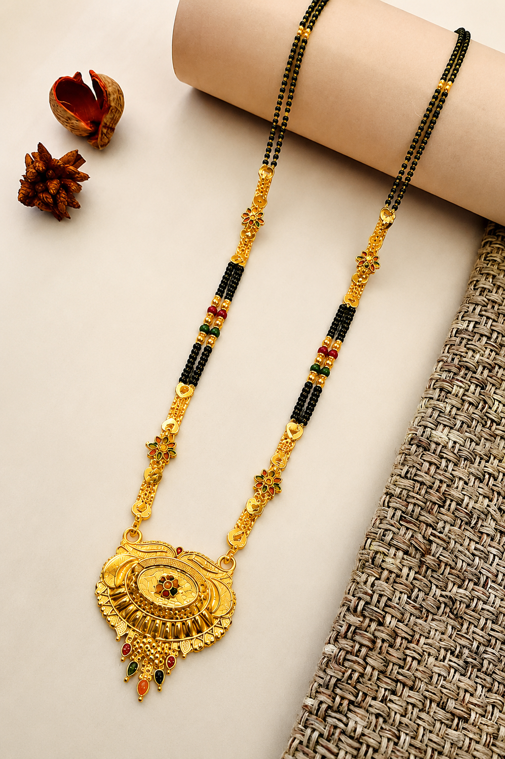 Traditional Black Bead Mangalsutra for Women
