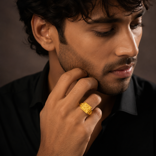 Royal Clover Statement Ring for Men