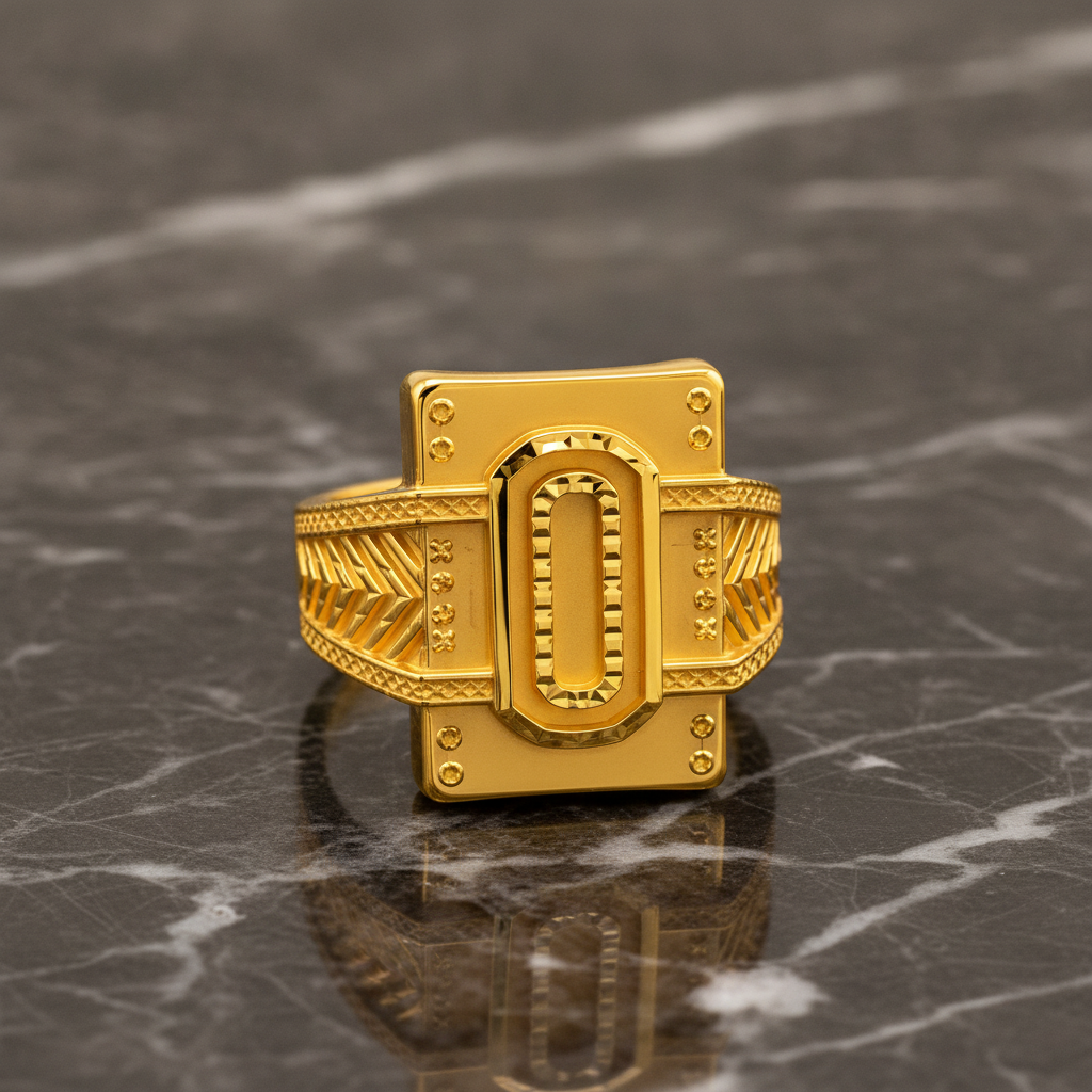Regal Zero Crest Heritage Signet Ring For Men
