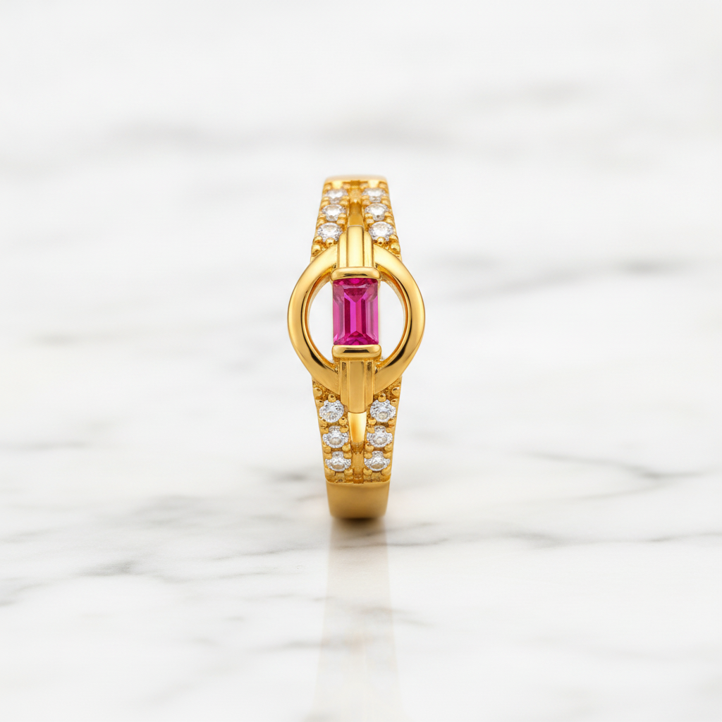 Regal Ruby Nexus Radiance Ring for Women