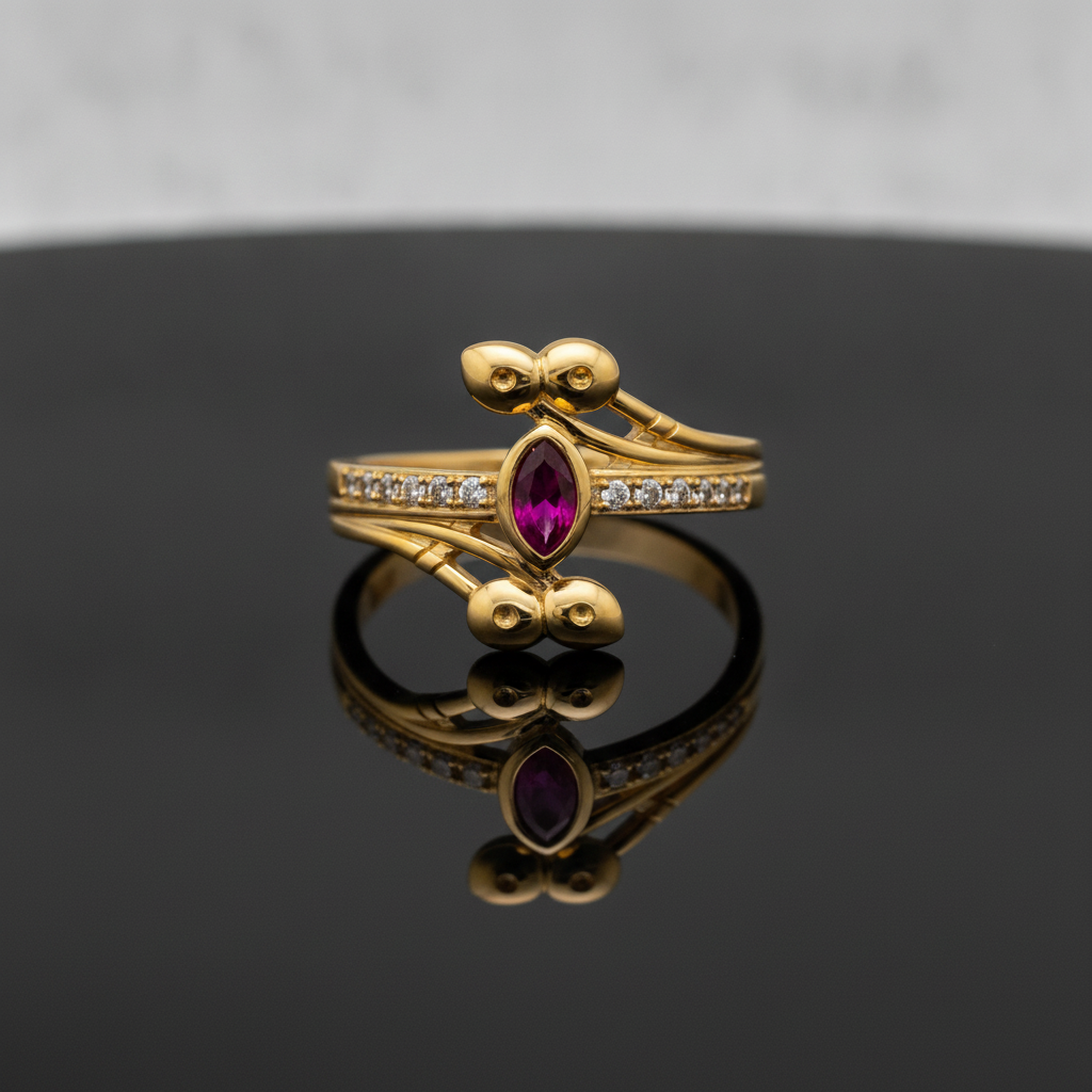 Crimson Majesty Crystal Ring