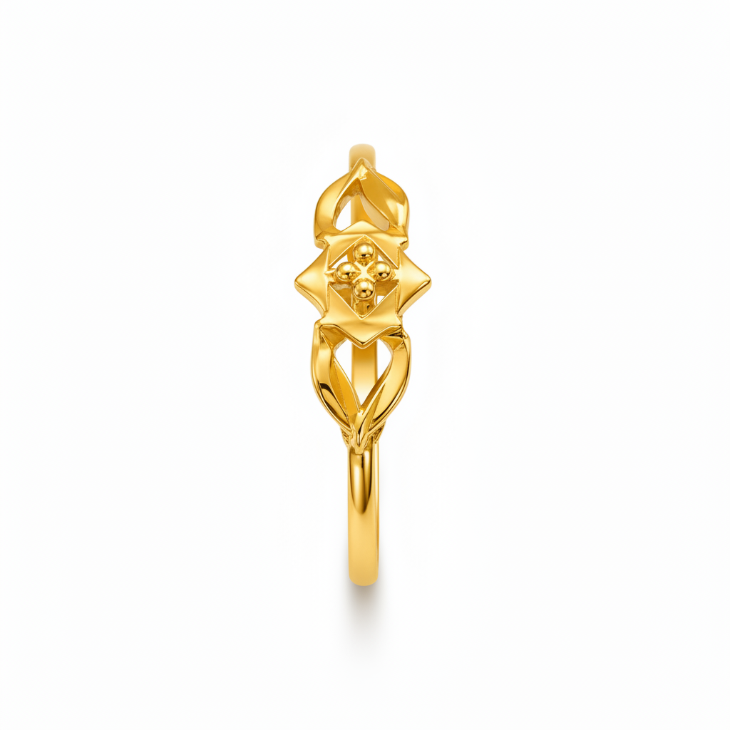 Celestial Star Blossom Designer Ring