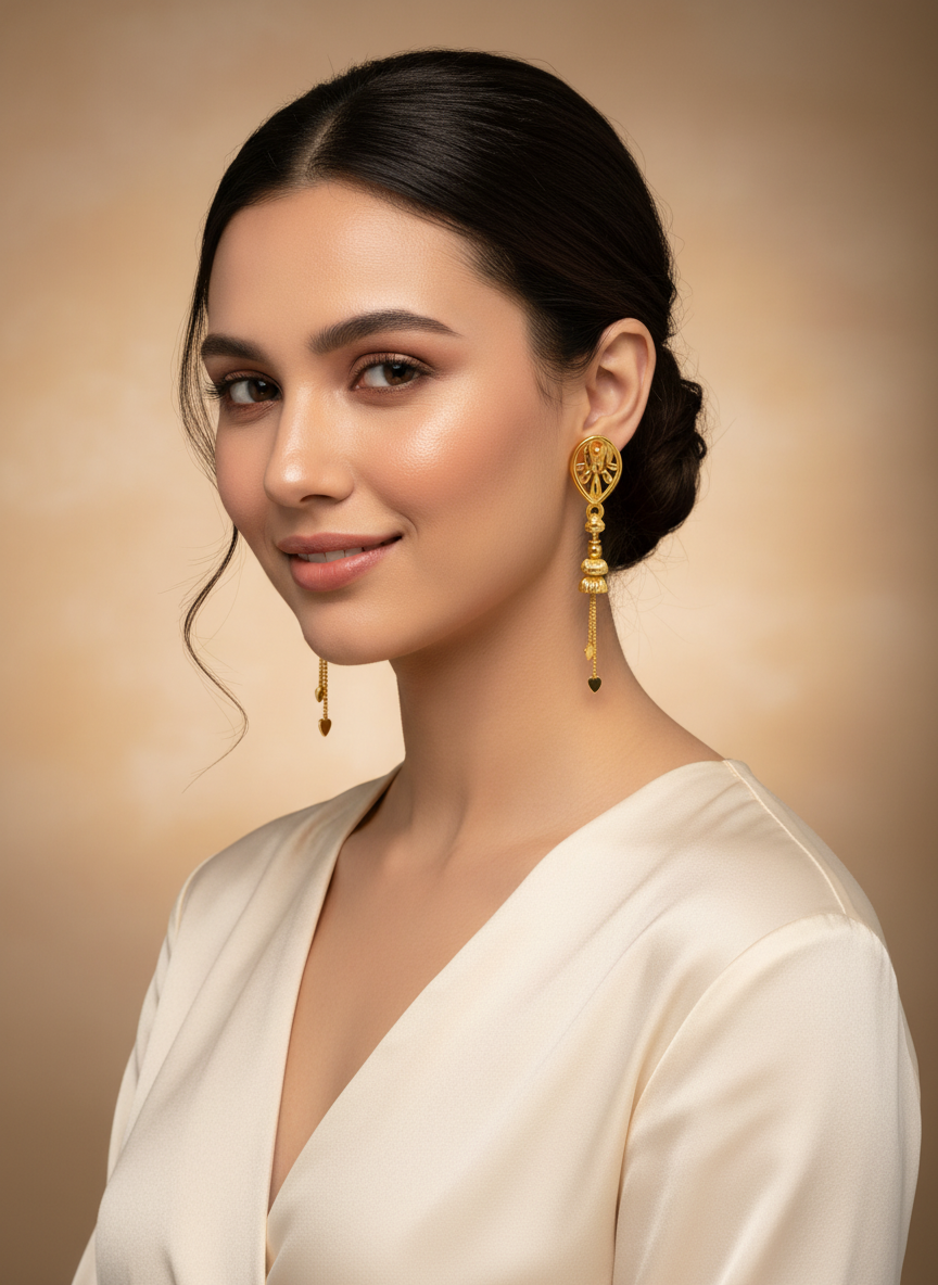 NuGold Tassel Drop Earrings for Women