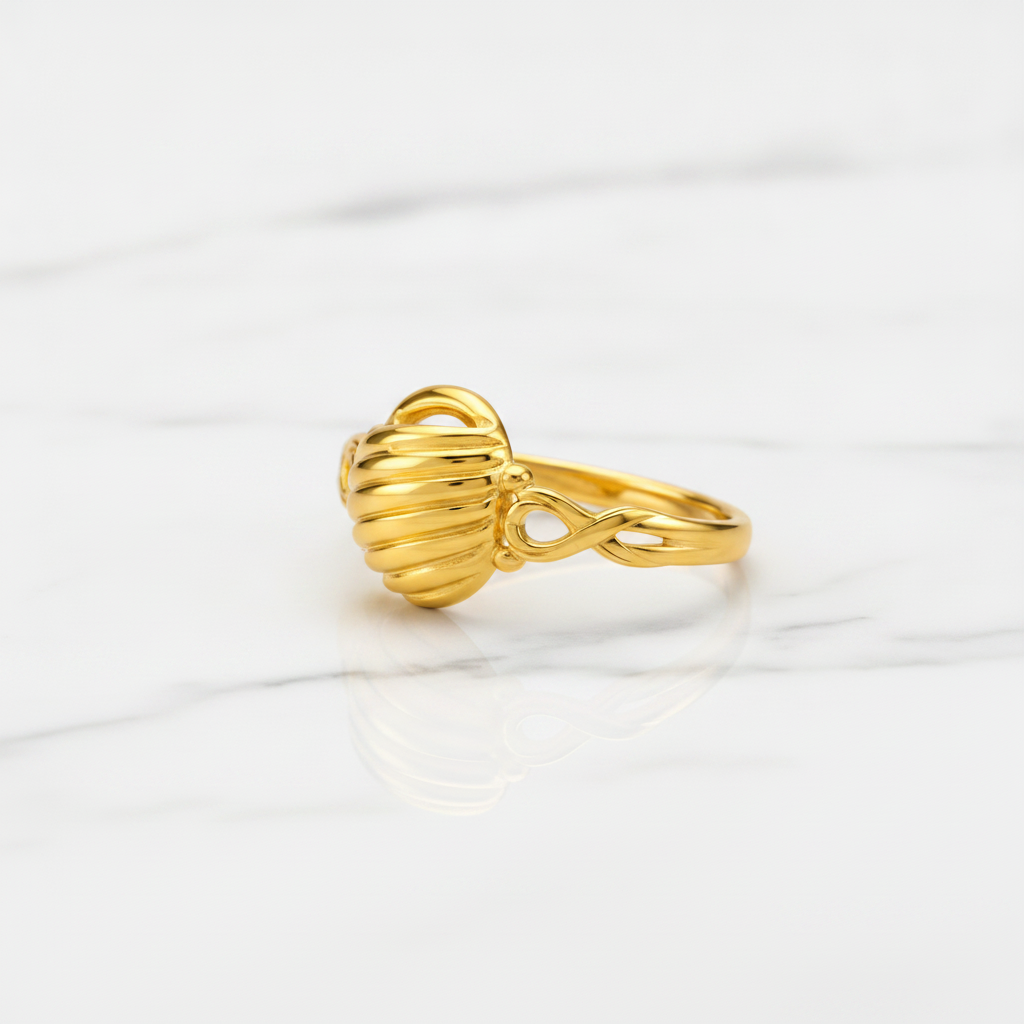 Regal Spiral Orb Elegance Statement Ring for Women