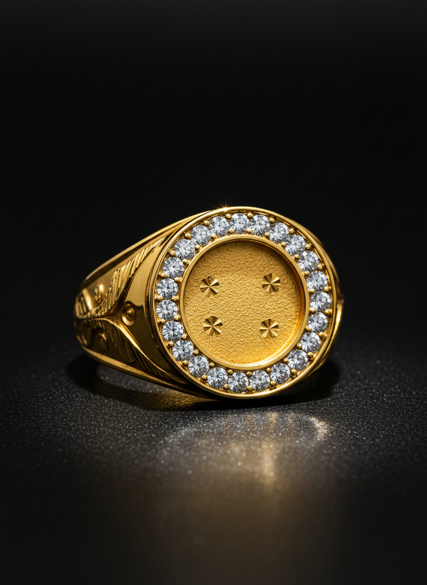 NuGold Imperial Star Emblem Ring