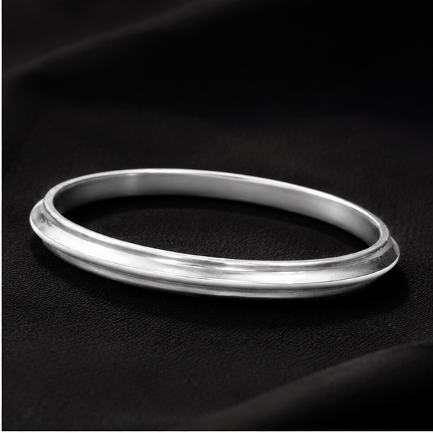 Classic 925 Sterling Silver Sleek Kada for Men & Women