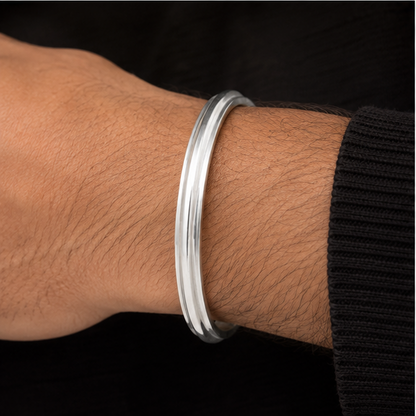 Classic 925 Sterling Silver Sleek Kada for Men & Women