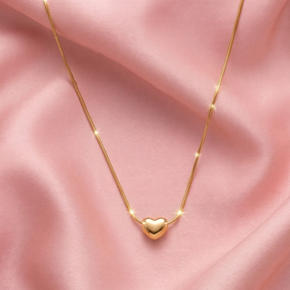 Elegant Gold Minimal Heart Pendant Necklace