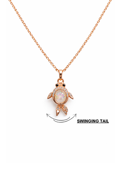 Elegant Turtle Shape Rose Gold Pendant Necklace for Women