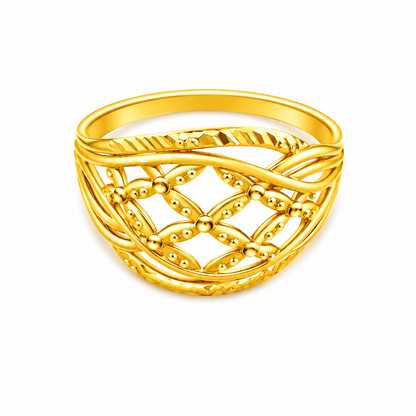 NUGOLD Elegant Interwoven Designer Ring for Women