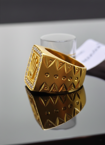 NuGold Crown Ring for Men