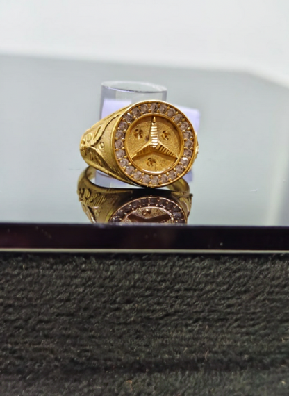 NuGold Mercedes Ring For Men
