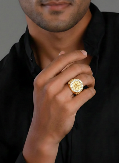 NuGold Mercedes Ring For Men