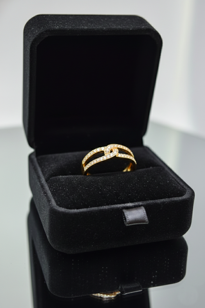 NuGold Trendy Infinity Knot Ring For Women