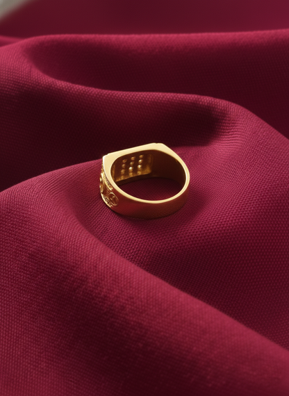 NuGold Mens Ring With Stone