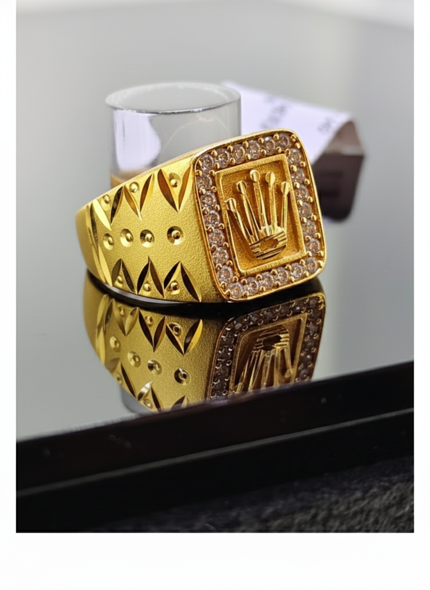 NuGold Crown Ring for Men