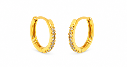NuGold Diamond Hoop Earrings for Women & Girls