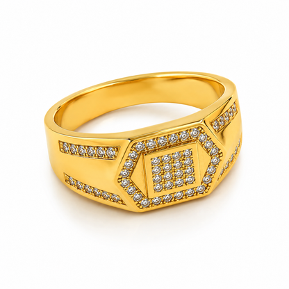 Regal Crystal Crest Men’s Ring