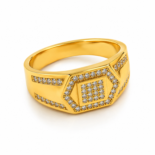 Regal Crystal Crest Men’s Ring