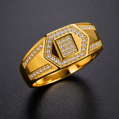 Regal Crystal Crest Men’s Ring