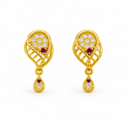 Elegant Swirl Frame Filigree Earrings