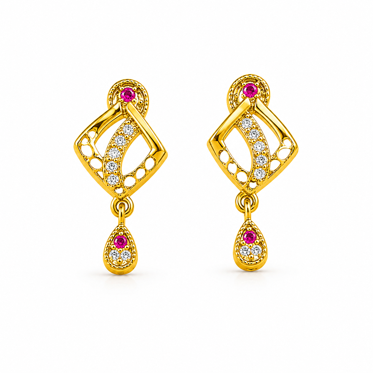 Teardrop Latkan Choker Companion Earrings