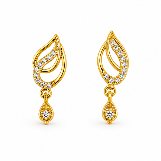 Radiant Helix Tiered Teardrops with Glistering Crystal Detailing