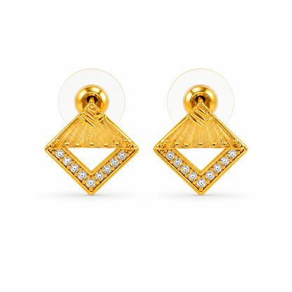 Celestial Faceted V-Chassis Ear-Studs