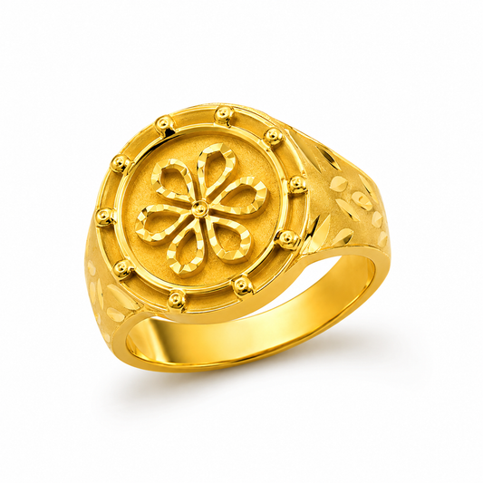 Imperial Six-Petal Medallion Heritage Ring for Men