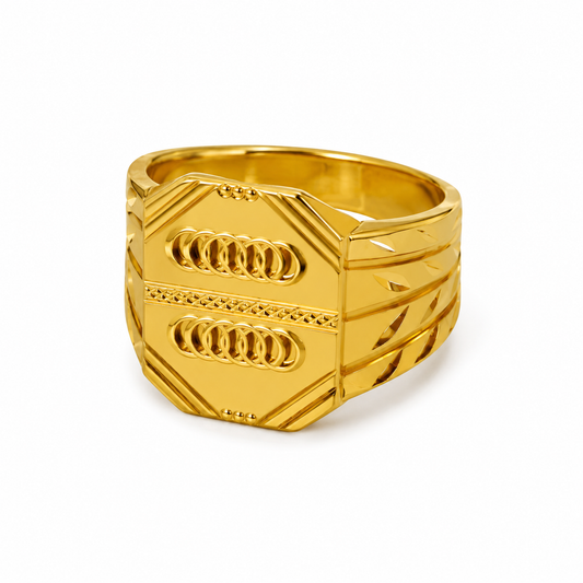 Royal Twin Link Heritage Statement Ring for Men