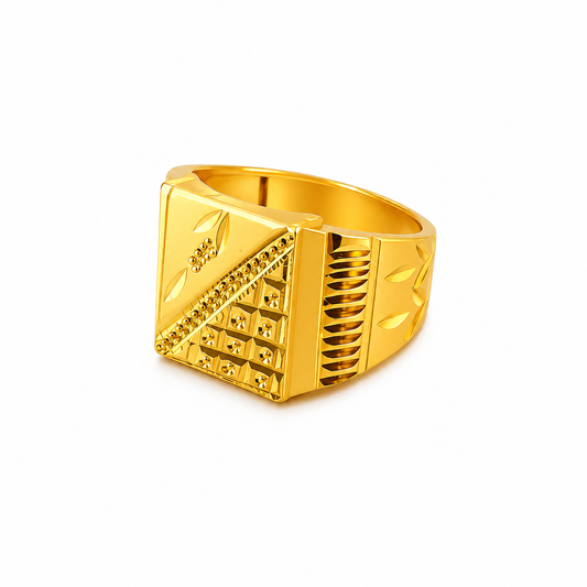 Imperial Mosaic Crest Statement Ring for Men