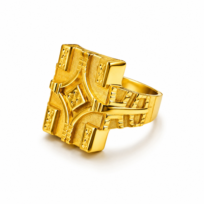 Royal Intricate Panel Statement Ring for Men