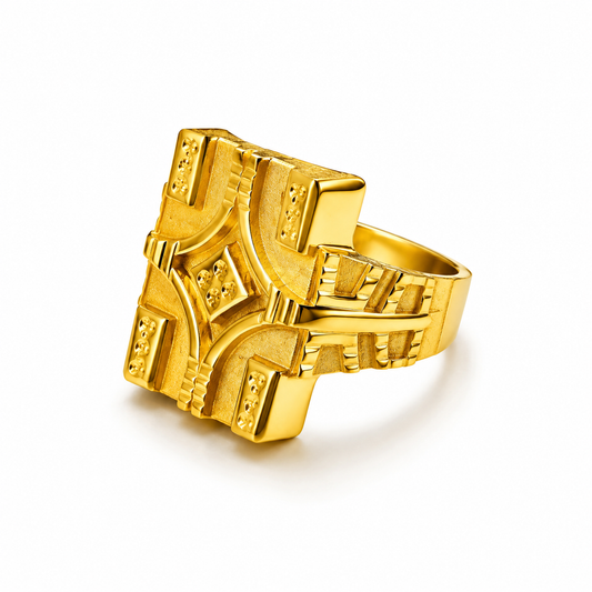Royal Intricate Panel Statement Ring for Men