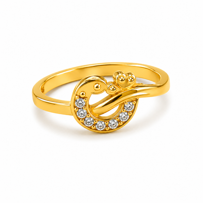 Royal Peacock Embrace Sparkle Statement Ring