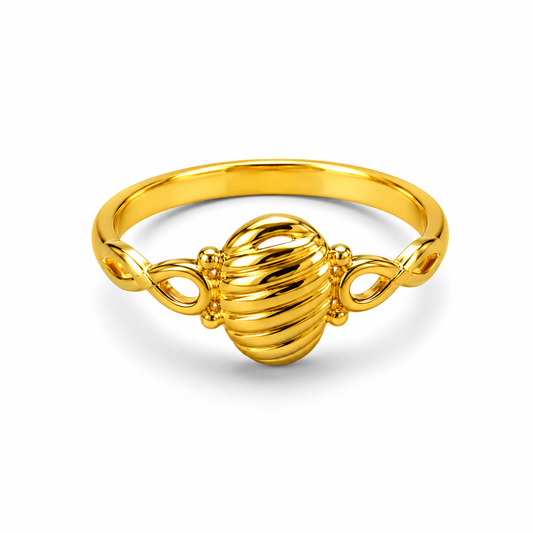 Regal Spiral Orb Elegance Statement Ring for Women