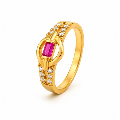 Regal Ruby Nexus Radiance Ring for Women