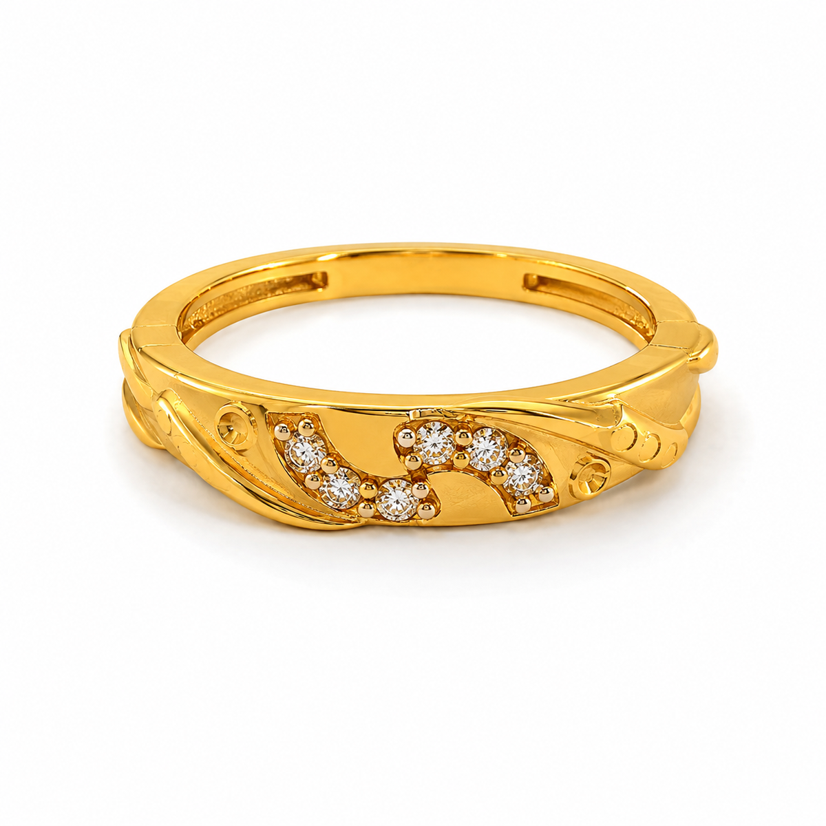 Leafline Sparkle Band Ring for Women