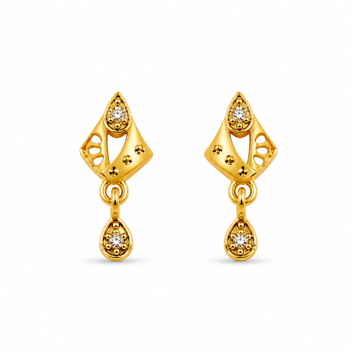 Modern Royal Motif Drop Earrings for Women