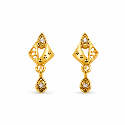 Modern Royal Motif Drop Earrings for Women