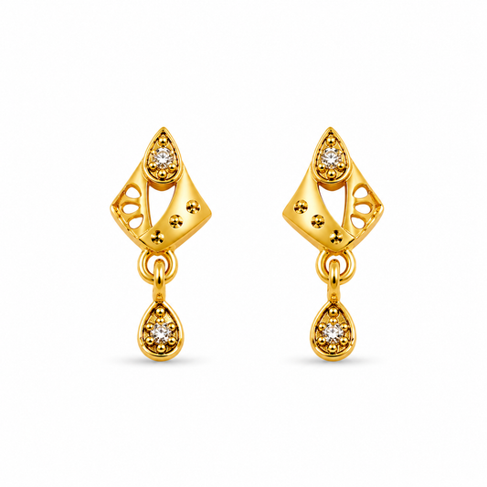 Modern Royal Motif Drop Earrings for Women