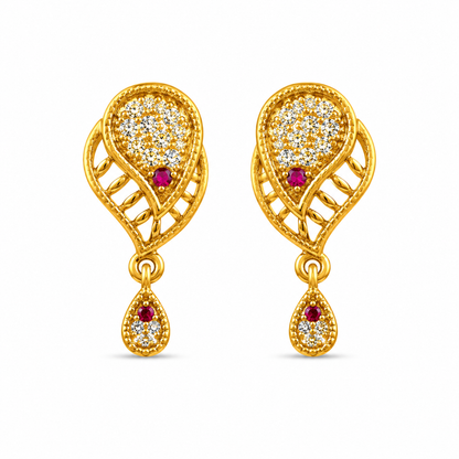 Elegant Swirl Frame Filigree Earrings