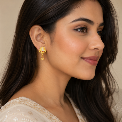 Elegant Swirl Frame Filigree Earrings