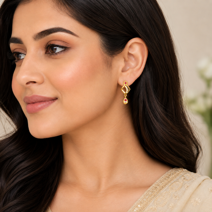 Teardrop Latkan Choker Companion Earrings