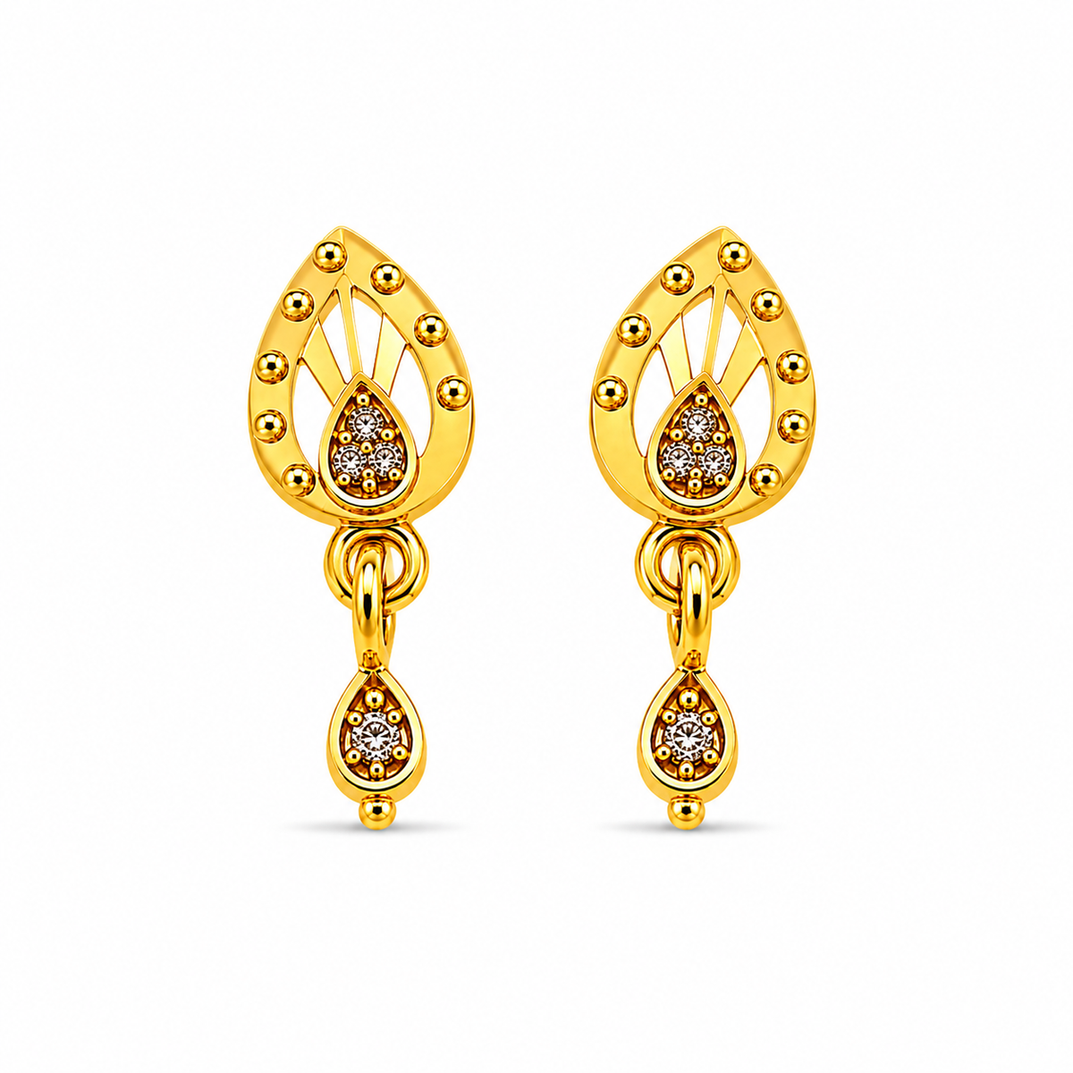 Majestic Botanical Crystal Drop Earrings