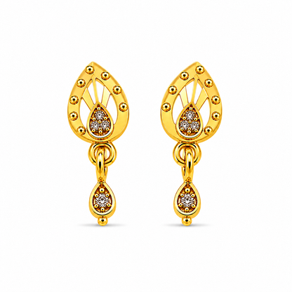 Majestic Botanical Crystal Drop Earrings
