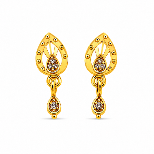 Majestic Botanical Crystal Drop Earrings