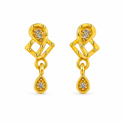 Elegant Modern Motif Designer Dangler Earrings