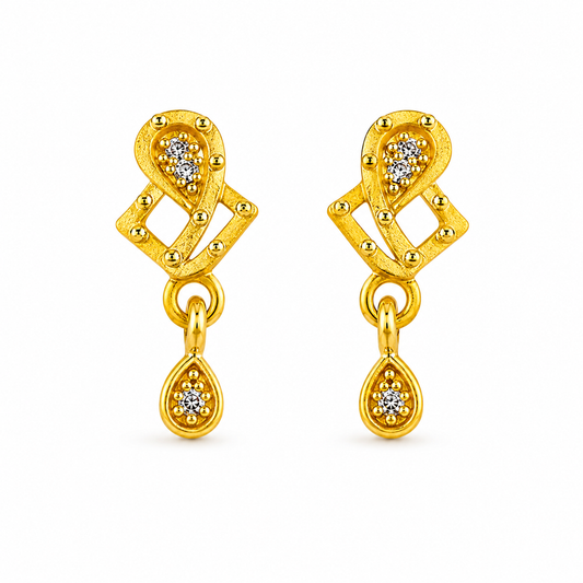 Elegant Modern Motif Designer Dangler Earrings