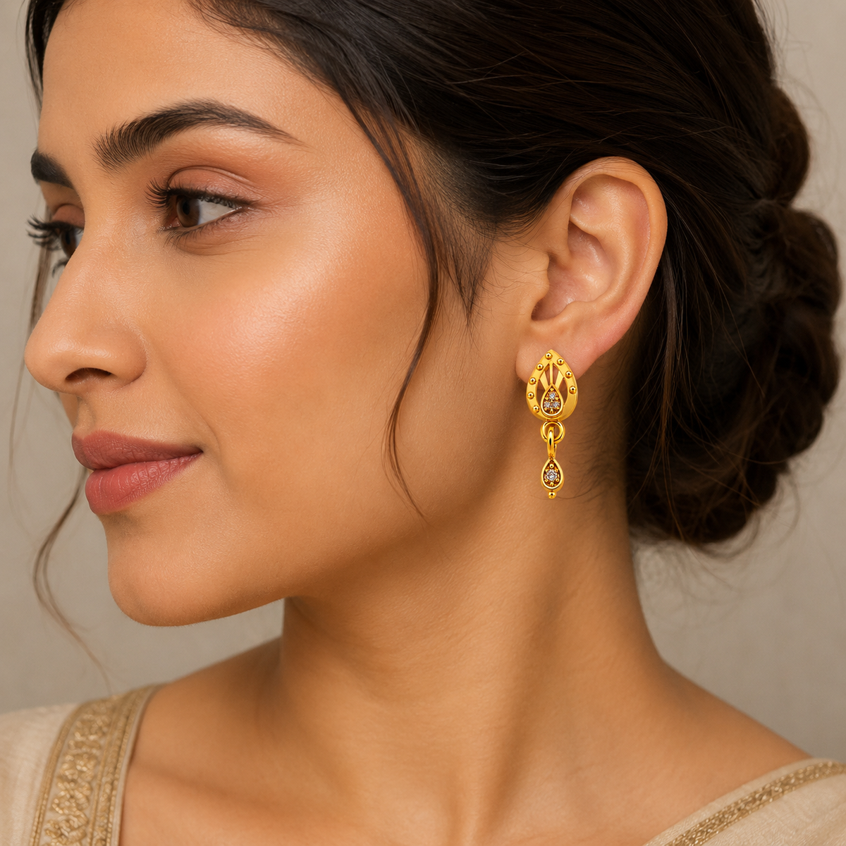 Majestic Botanical Crystal Drop Earrings